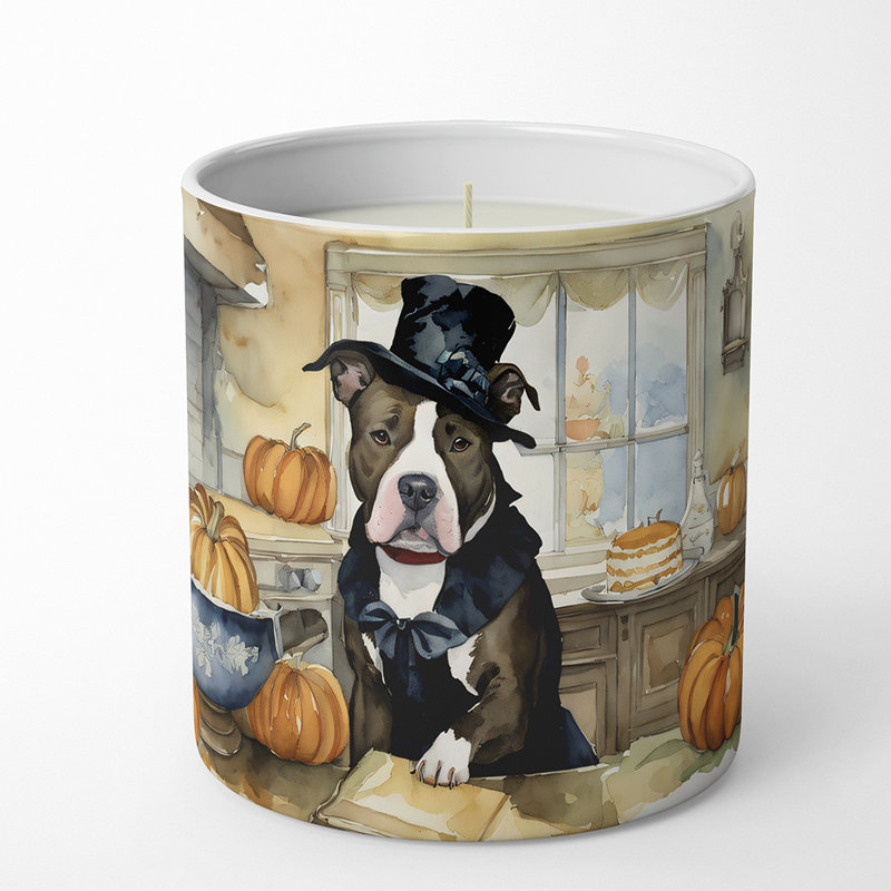 Bougie parfumée Pumpkin Pie avec support en céramique