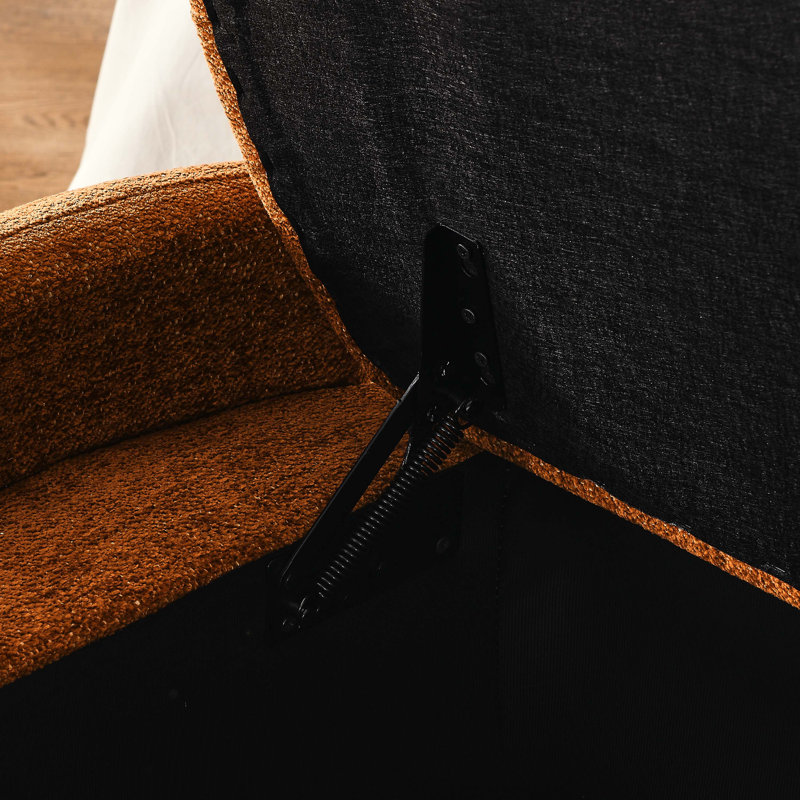 Banc de rangement rembourré Attiyya, Orange