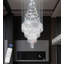 Lustre de style empire moderne en cristal à 12 lumières P 32 po x H 78,7 po Kambri