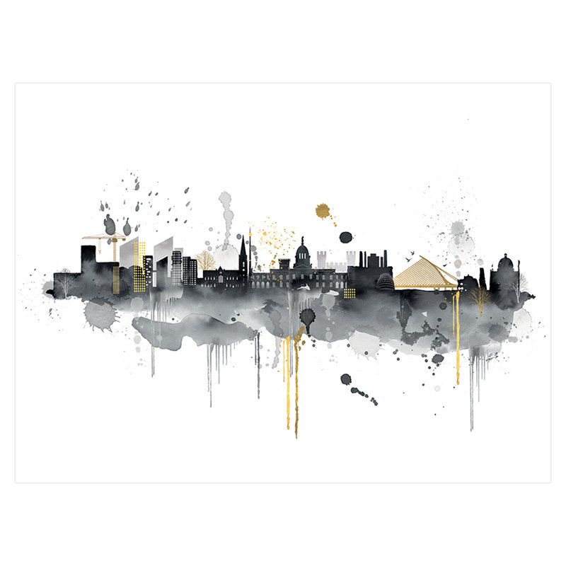 SUMMER THORNTON (DUBLIN SKYLINE) 60X80 CANVAS - Wrapped Canvas Canvas