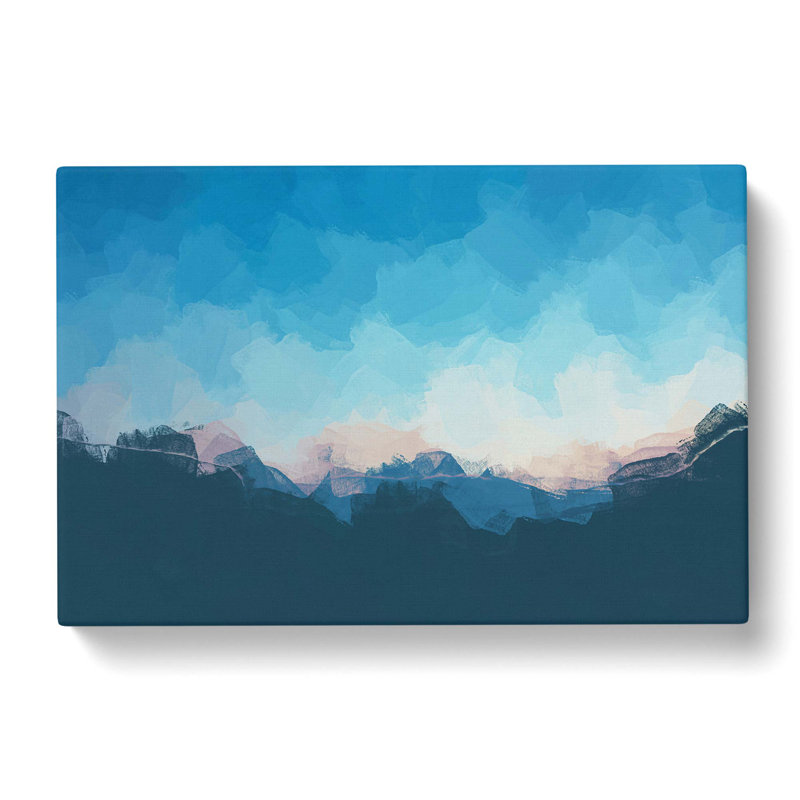 Over The Mountains In Abstract - Wrapped Canvas Painting, 50cm H x 76cm W x 3cm D
