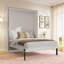Grand lit escamotable rotatif avec supports de rangement cachés, lit mural multifonctionnel peu encombrant pour le bureau à domicile et les petites pièces, blanc-877646685