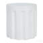 Table d'appoint d'extérieur en béton blanc