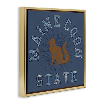 Art mural rétro sur toile Maine Coon State par Spirit Animals / Life Is High