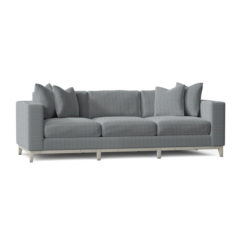 Noel Fabric Sofa, Dark Grey Chenille 5533-011, Antique White