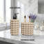 Ensemble d'accessoires de salle de bain texturé à bulles 2 pièces, distributeur de savon en résine et porte-brosse à dents pour salle de bain, chambre d'invité, appartement et dortoir Better Sand Nova Collection-129480800