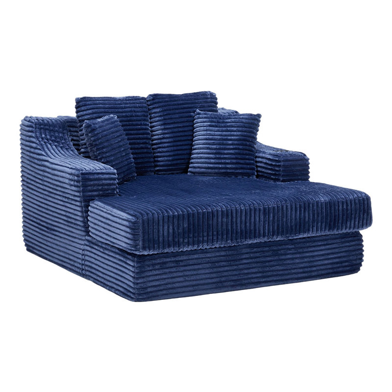 2 Seater Corduroy Sofa, Blue