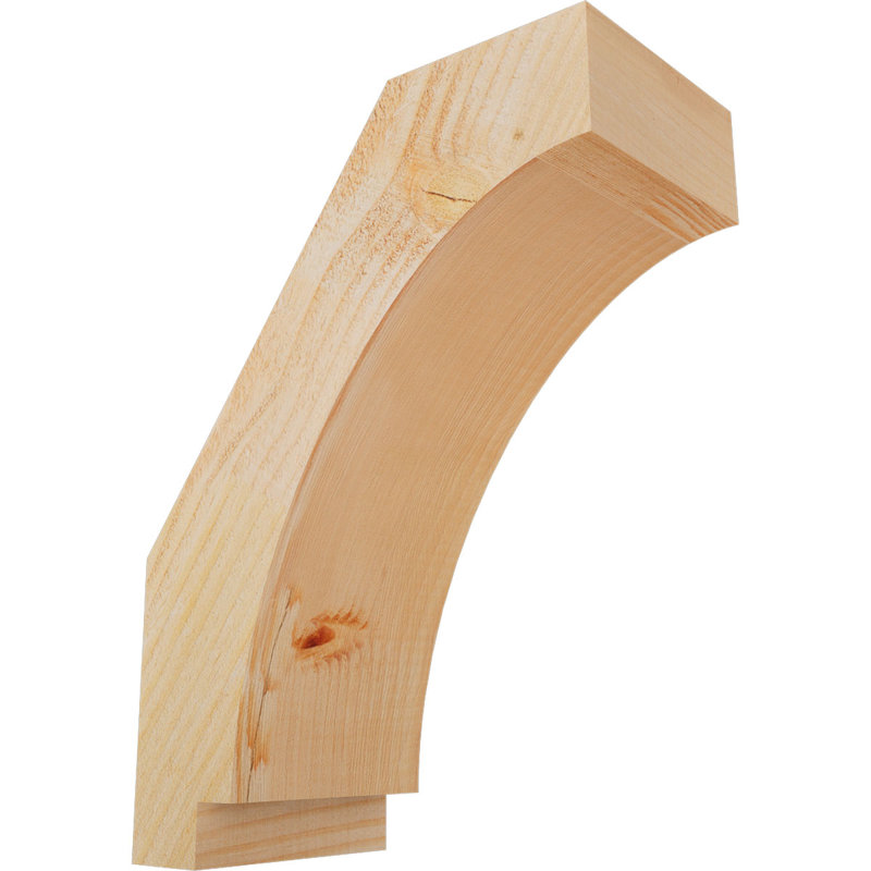 Attelle impériale du genou, Sapin de Douglas, Brute, H 16 po x l 6 po x P 12 po