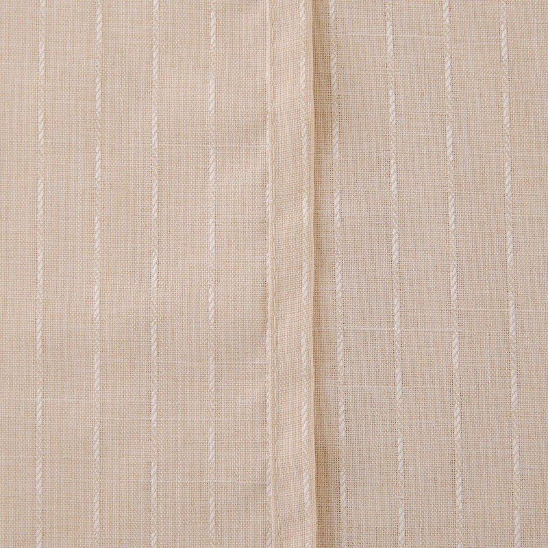Striped Washable Polyester Tablecloth, Beige