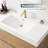 Ablitas 84 in. Rectangular White Finish Composite Granite Stone Console Bathroom Vanity Sink