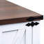 Table de bout avec port de charge - gris et noyer-761401194