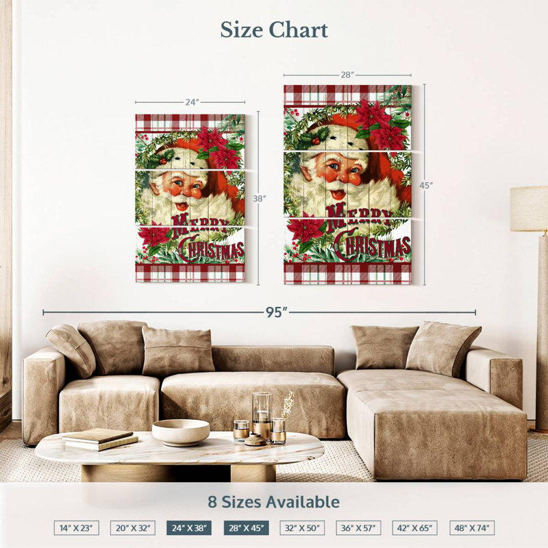 Lelend Smiling Santa, 38" H x 24" W