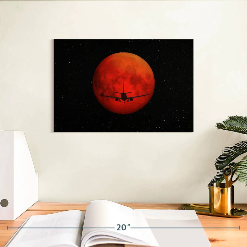 Oberle Red Dark Airplane, 8" H x 12" W