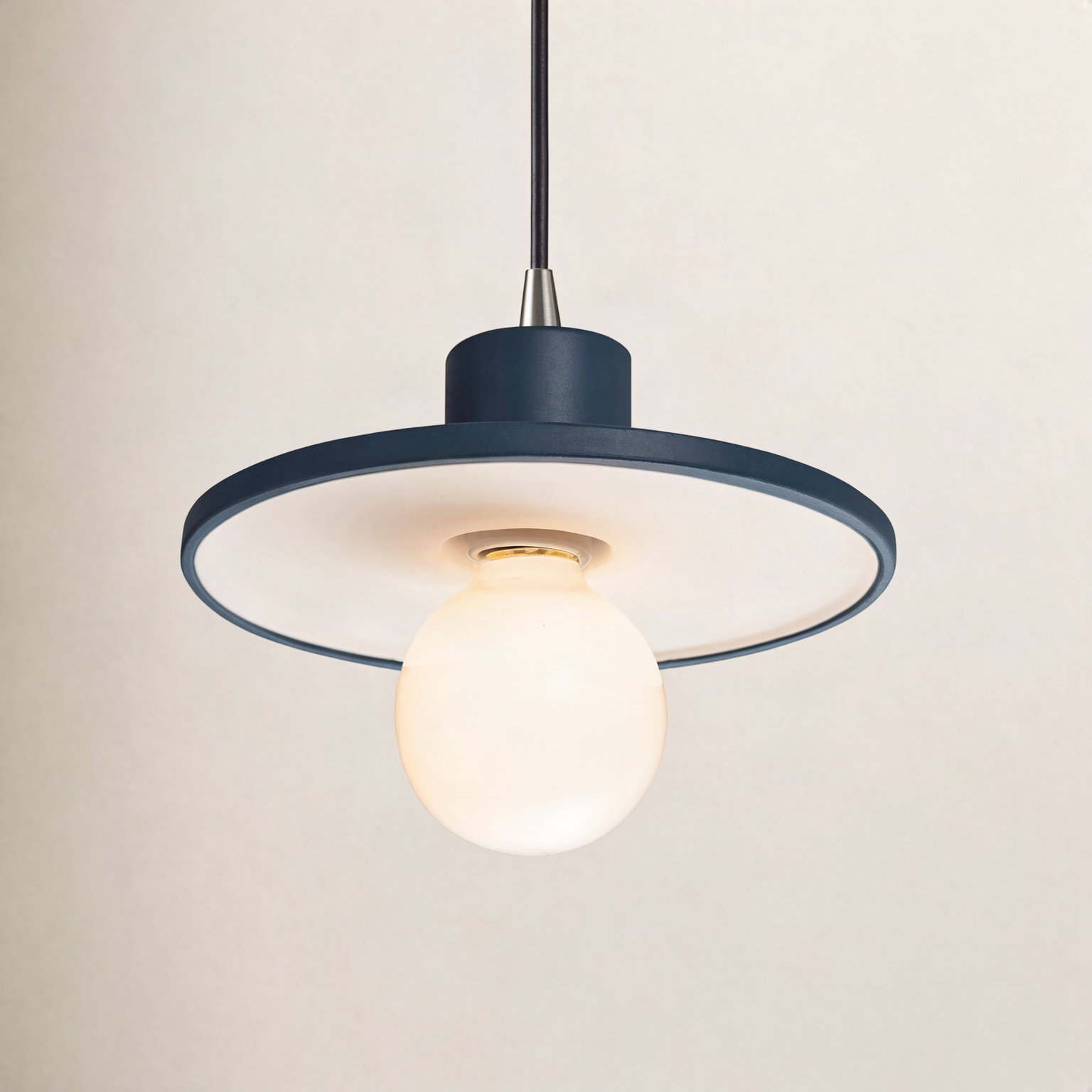 Marlena Dimmable Single Light Pendant, Canyon Clay, Brushed Nickel