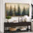 Green Pine Tree Artwork, Paint Strokes Effect Wall Pictures, Giclee Canvas Digital Print Extra Large Framed Wall Art-111653637-111653635