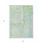 Tapis extérieur lavable abstrait vert menthe et bleu 5 pi x 8 pi