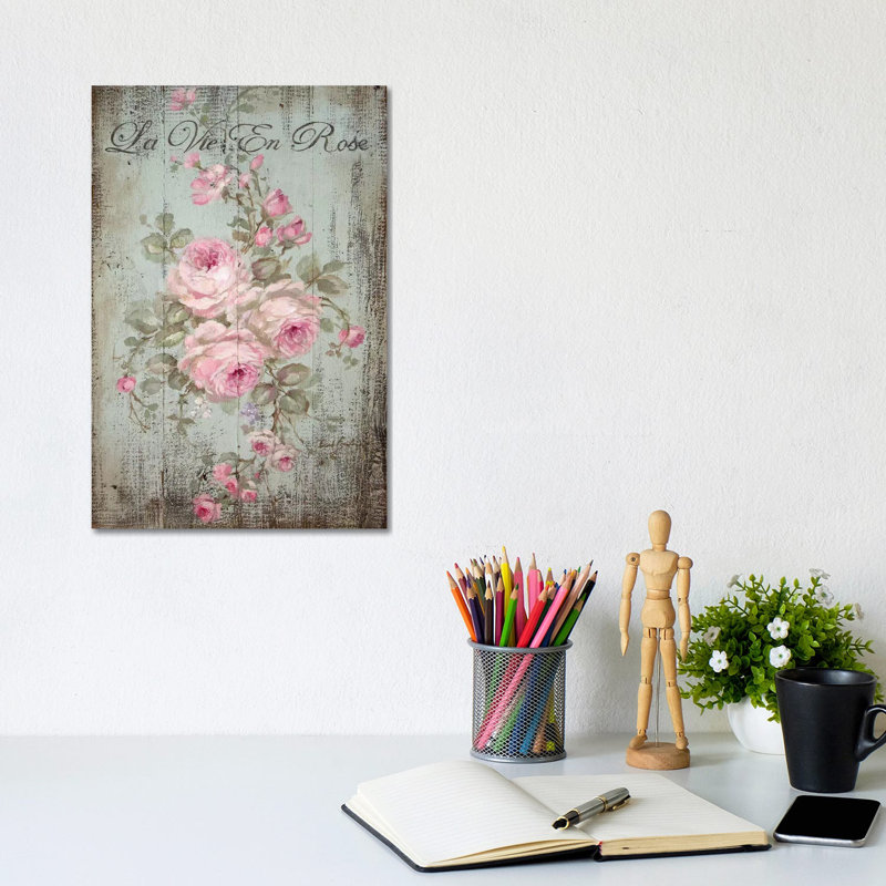 La Vie En Rose by Debi Coules - Wrapped Canvas Painting, No Frame, 101.6 cm H x 66.04 cm W x 3.175 cm D