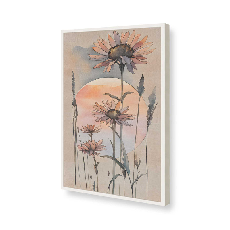 Blossoms at Dusk Print, 37" H x 25" W, Opaque White