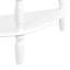 Console blanc laiteux, demi-lune 42 po, bois de pin massif, plateau en forme de nuage et tablette ouverte pour table de présentation 42 po, avec plateau en bois, chambre de bureau