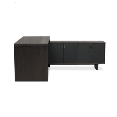 L-Shaped Wood Executive Desk