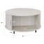 Table basse ronde de 31,5 po avec porte coulissante incurvée à 360 °.-1313673721