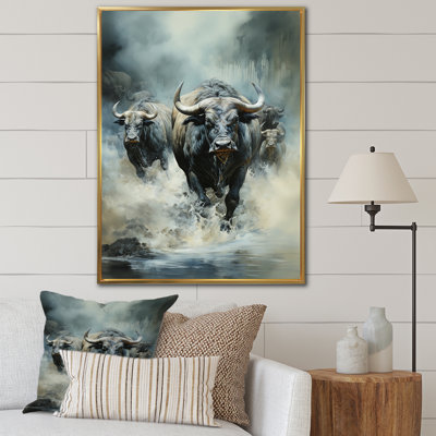 Kemaria, Afrique, Buffalo Migre II, reproduction sur toile