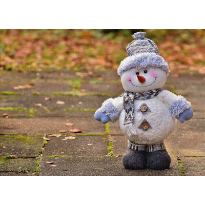 Tapis zone beige bonhomme de neige