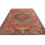 Distressed Homage Hand Knotted Wool Geometric Area Rug in Blue, Red, Gold, Brown, Pink-1821863776
