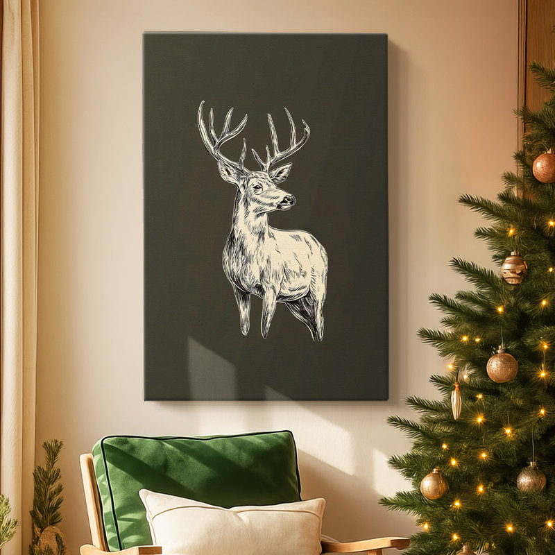 «Chalk Blessing of Mistletoe» - Toile tendue avec châssis de qualité supérieure, H 27 po x l 18 po