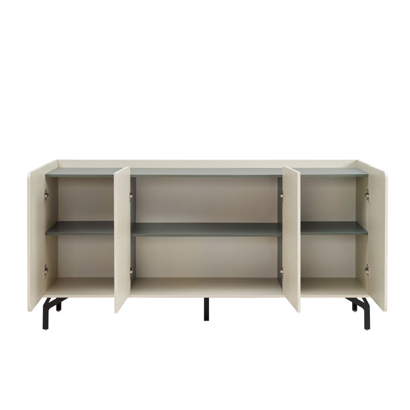 Buffet 60 po avec 4 armoires Tallie, Crème
