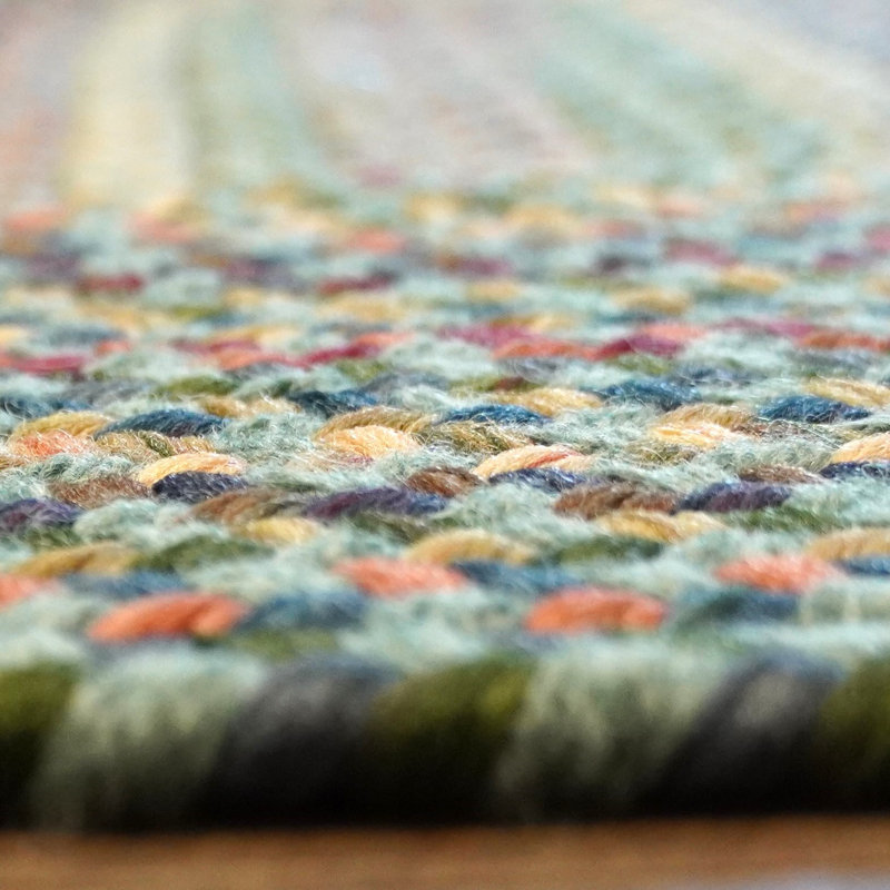 Tapis multicolore en laine, Ovale 3 pi x 5 pi