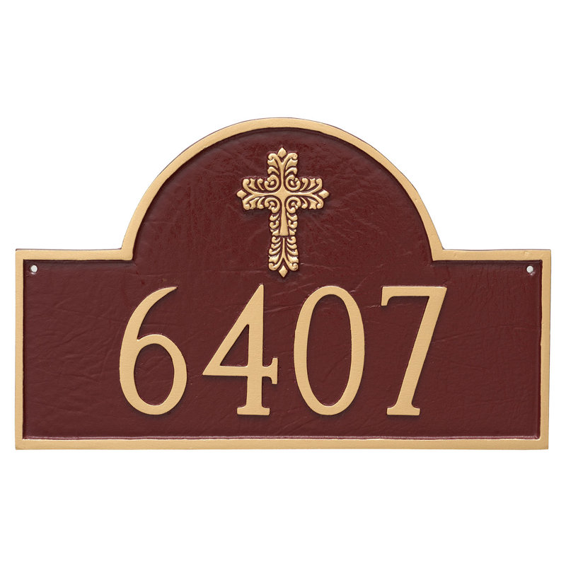 Plaque d’adresse murale sur 1 ligne Classic, Noir / Blanc, Oui