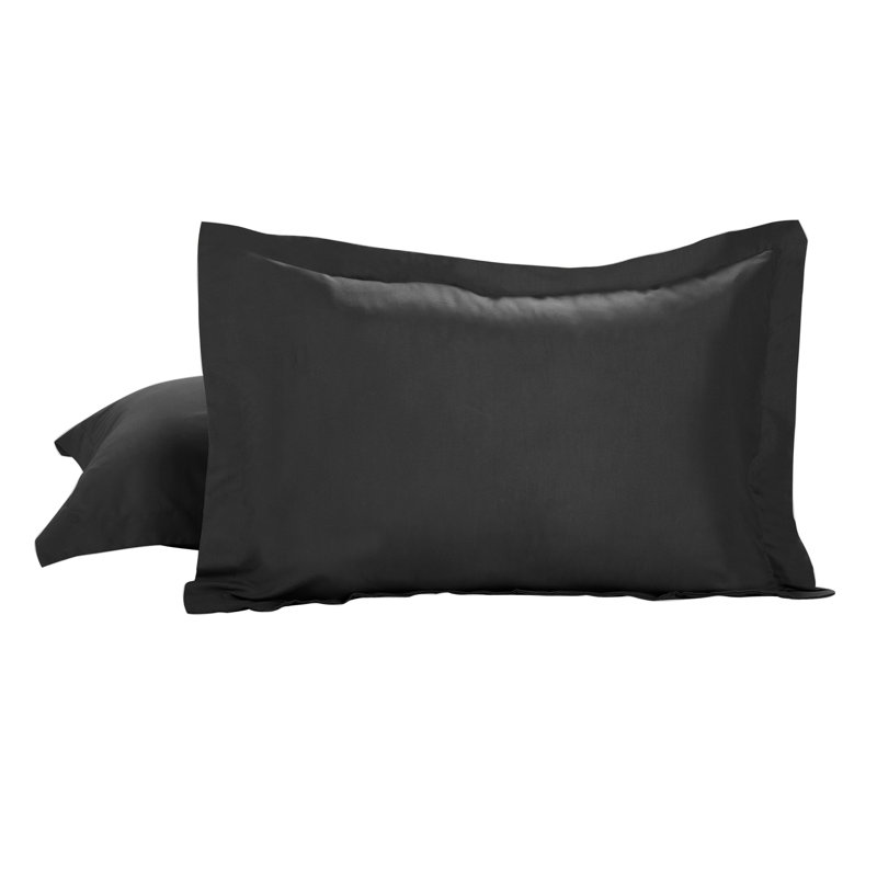 Cotton Sham Set, Black