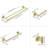 Radius 4-Piece Bathroom Hardware Set in Brushed Gold-126538044