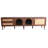 80'' Tv Compatible Console Table, Ample Storage Space, Waterproof Surface For Living Room, Bedroom, Home Theatre Media Stand With Fit, 2 Drawers & 3 Cabinets, Tabletop And Solid Wood Legs-32718640