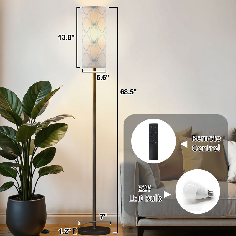 Lampe sur pied coquetteBlue Rib Bow