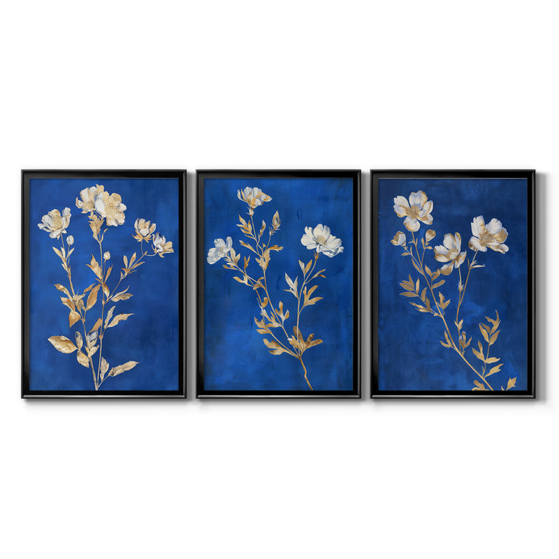FLORAL Series Lxxl 3 - Toile tendue avec châssis sur mesure - 3 pièces