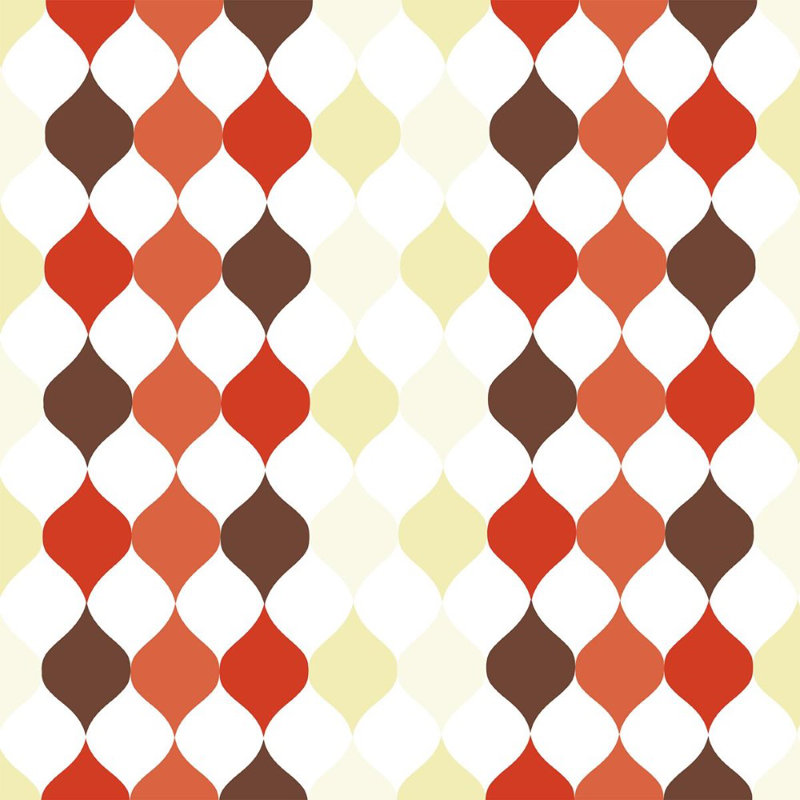 Rouleau de papier peint adhésif Ahrya, Orange, L 96 po x l 24 po