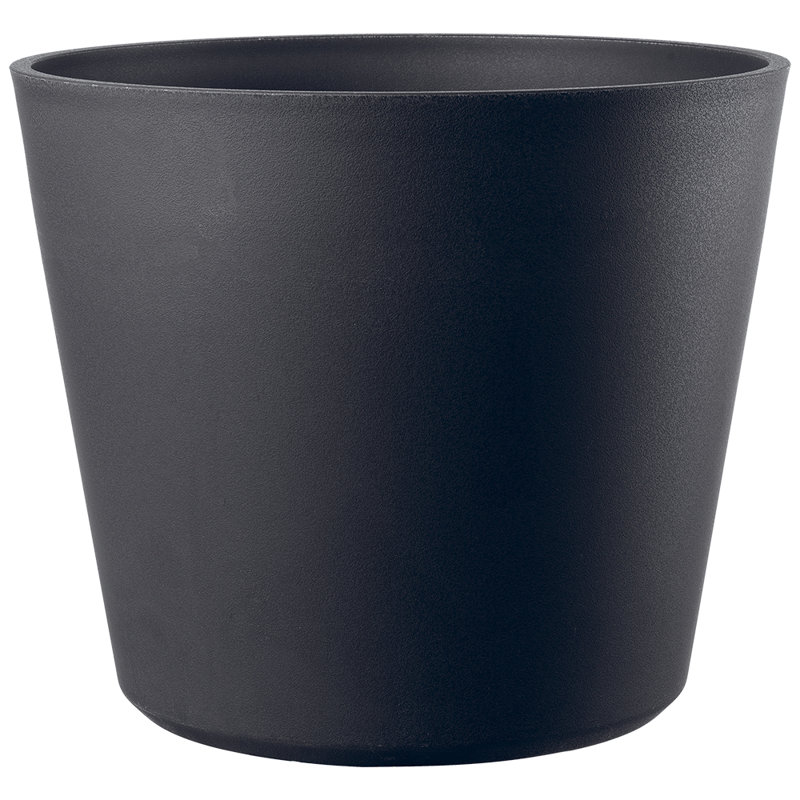 Raesha 15" Round Planter | Light Shock Resistant Durable Plastic | Indoor/outdoor Round Pot For Patio/porch | Drain Plug | Trendy Planter For Plants, Flowers, Garden