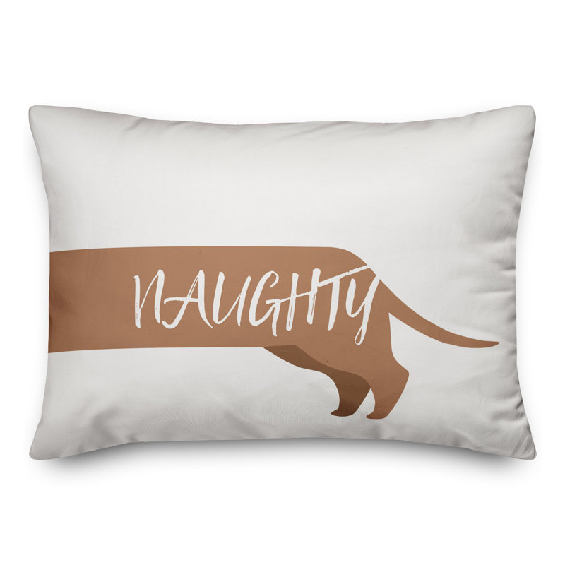  Coussin Naughty Nice Doxie, Housse de coussin seulement - sans coussin