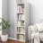 7-Shelf Freestanding Corner Bookcase-1295071364-1295071362