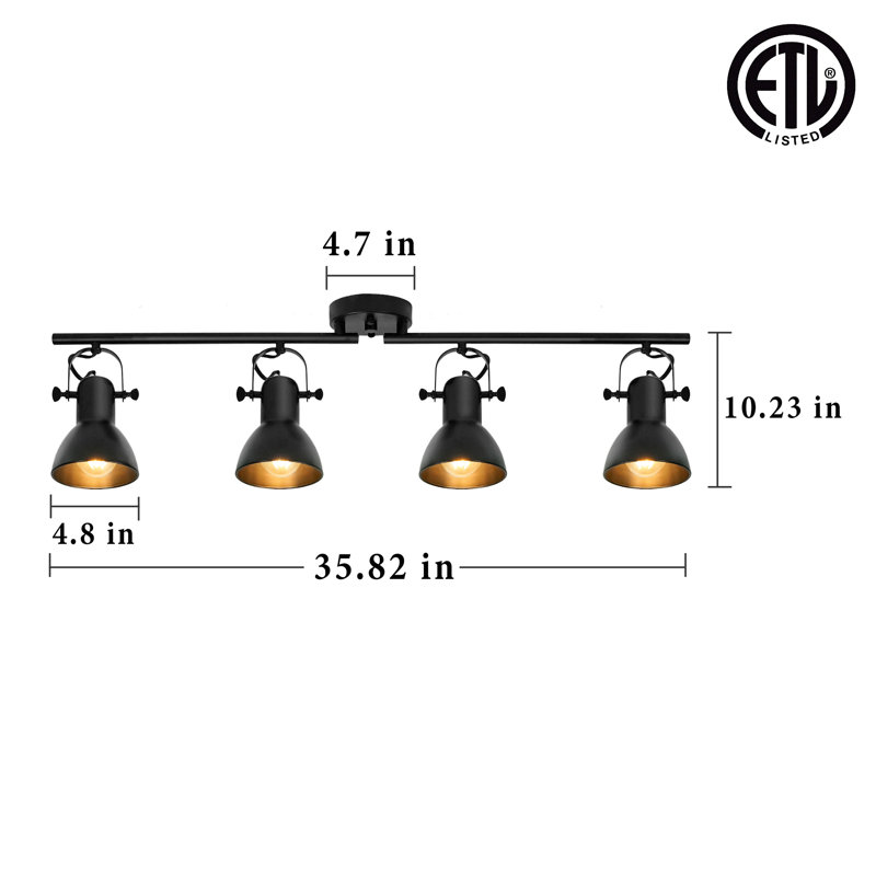 35.82'' 4 -Light Track Kit Ceiling Track Light Track Lighting Fixtures Ceiling Kitchen Lighting Fixtures Ceiling Modern Ceiling Light