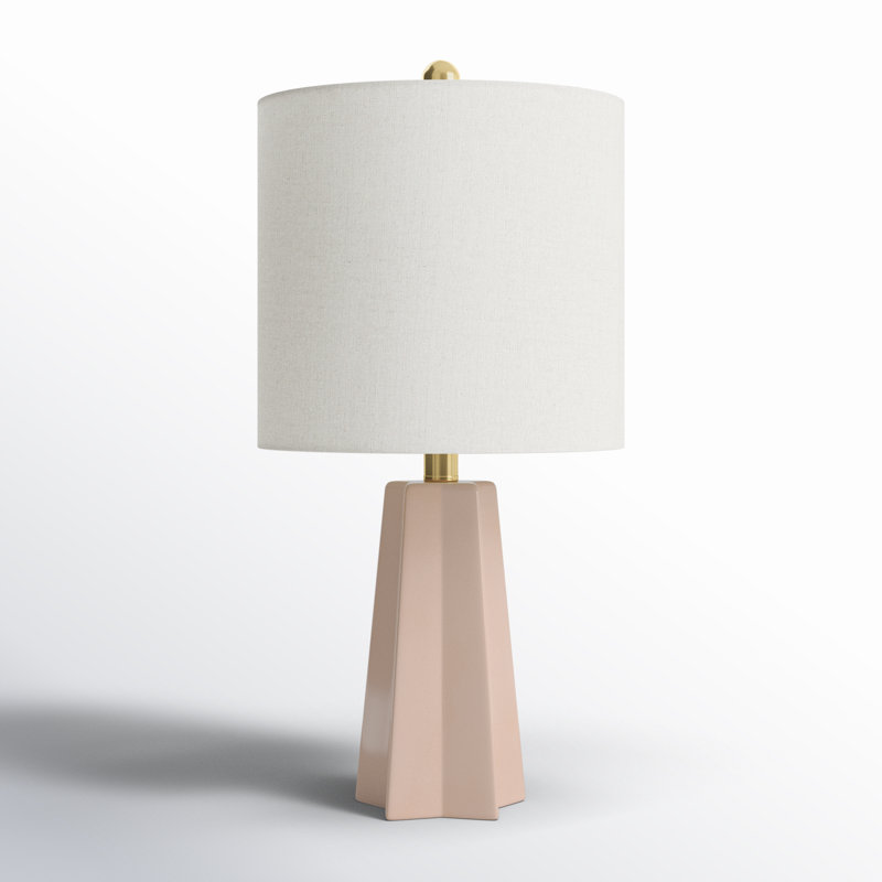 Lampe de table Magalie, Rose, Crème, crème