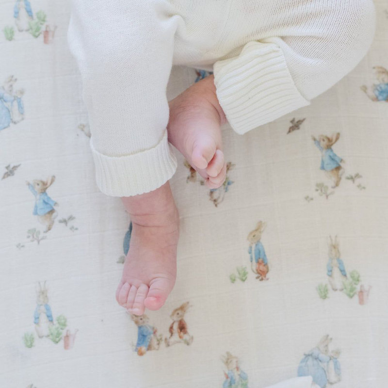 Drap pour lit de bébé Peter Rabbit