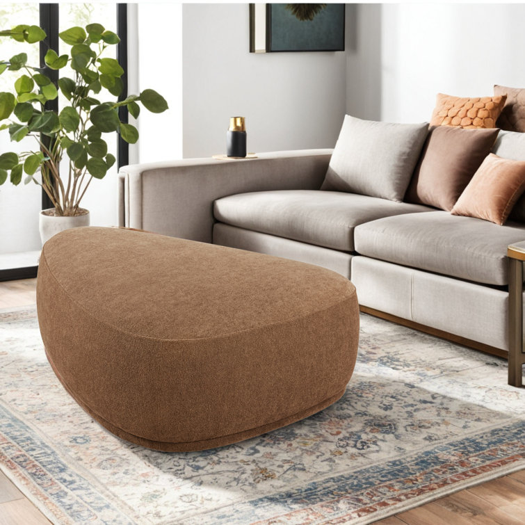 Adna 44'' Triangular Upholstered Ottoman