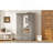 3-Door Mirror Wardrobe With Shelves-737891310