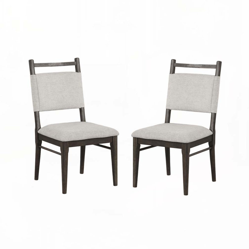 Polyester Upholstered Dining Chair Set with Back,4 Legs