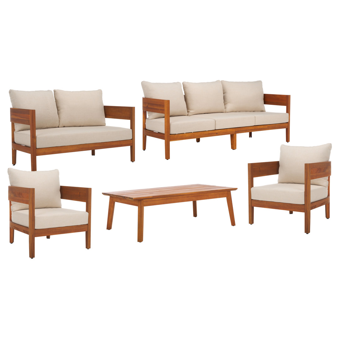 Dernaveagh 5 Piece Patio Conversation Set Latitude Run®