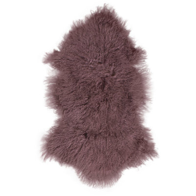 Amberia Solid Colour Sheepskin Hand Woven 50cm X 95cm Area Rug