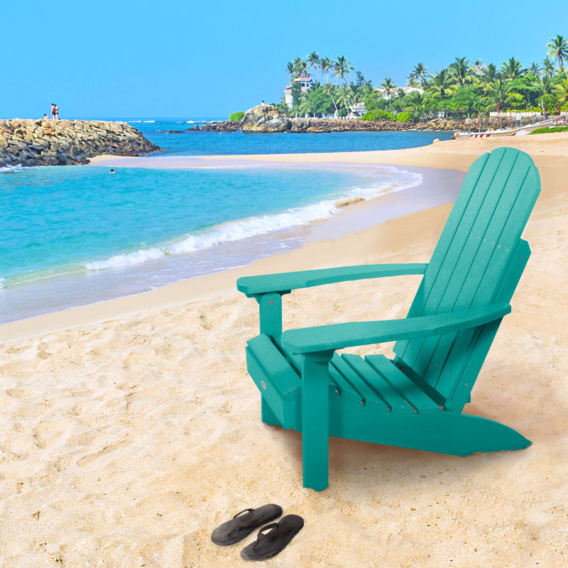 Chaise Adirondack d'extérieur Willmar Classic, Turquoise